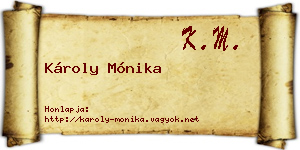 Károly Mónika névjegykártya